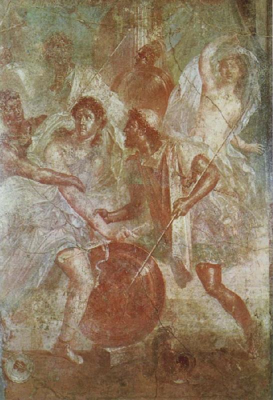 unknow artist Wall painting from the House of the Dioscuri at Pompeii China oil painting art